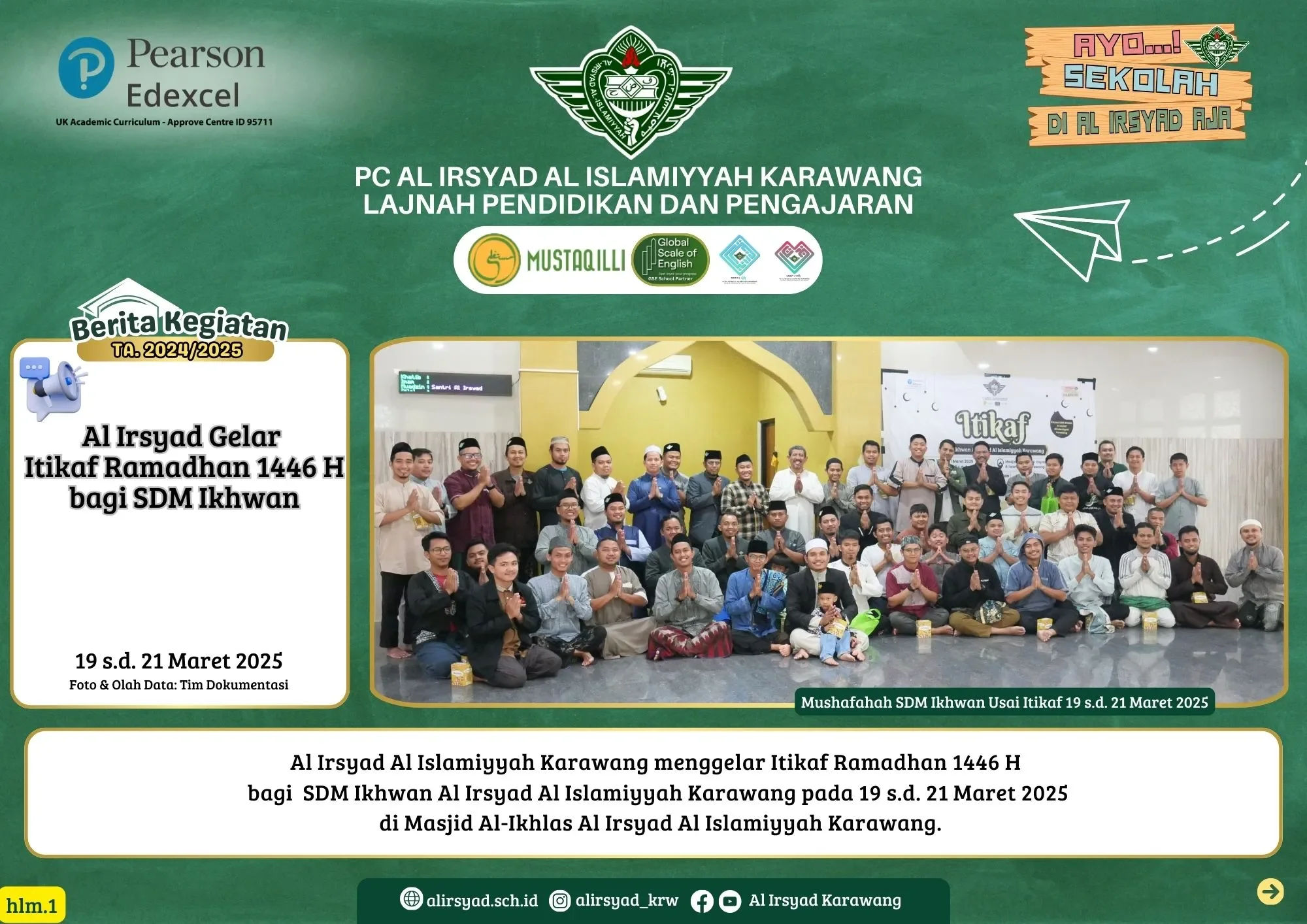Al Irsyad Gelar Itikaf Ramadhan 1446 H bagi SDM Ikhwan