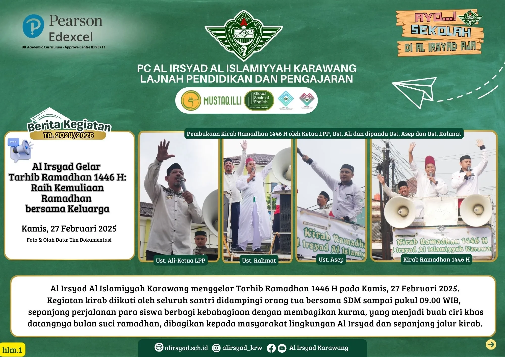Al Irsyad Gelar Tarhib Ramadhan 1446 H: Raih Kemuliaan Ramadhan bersama Keluarga